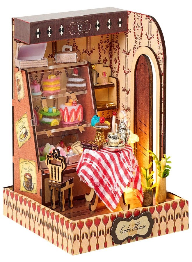 BenBen DIY Miniature House Kit, Cake Shop Model Craft Kits, Furniture, Mini Doll House Building Kit for Adults, Teens, Tiny Dollhouse Diorama for Stress Relief, Home Décor - Image 1